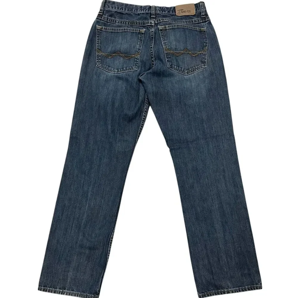 WRANGLER Men's Blue Jeans Relaxed Straight Leg 99CDWID 29X30